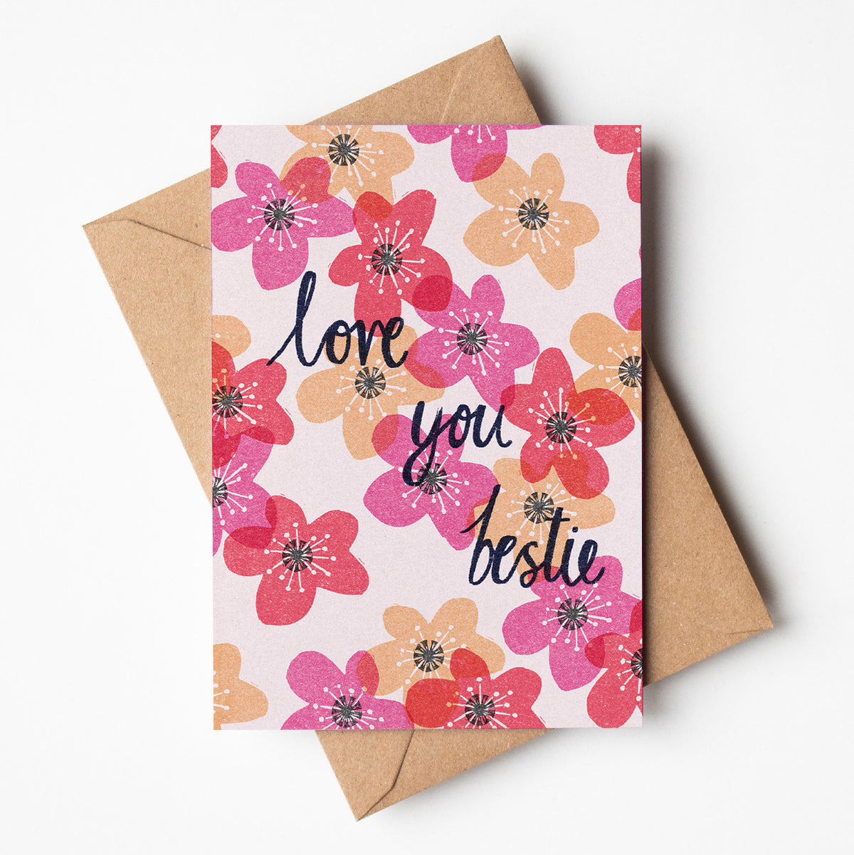 Love You Bestie - A6 Greeting Card